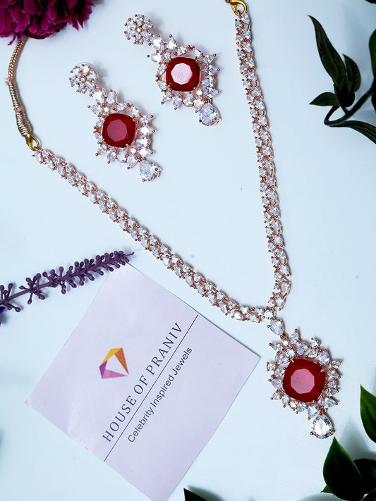 AMERICAN DIAMOND NECKLACE SET