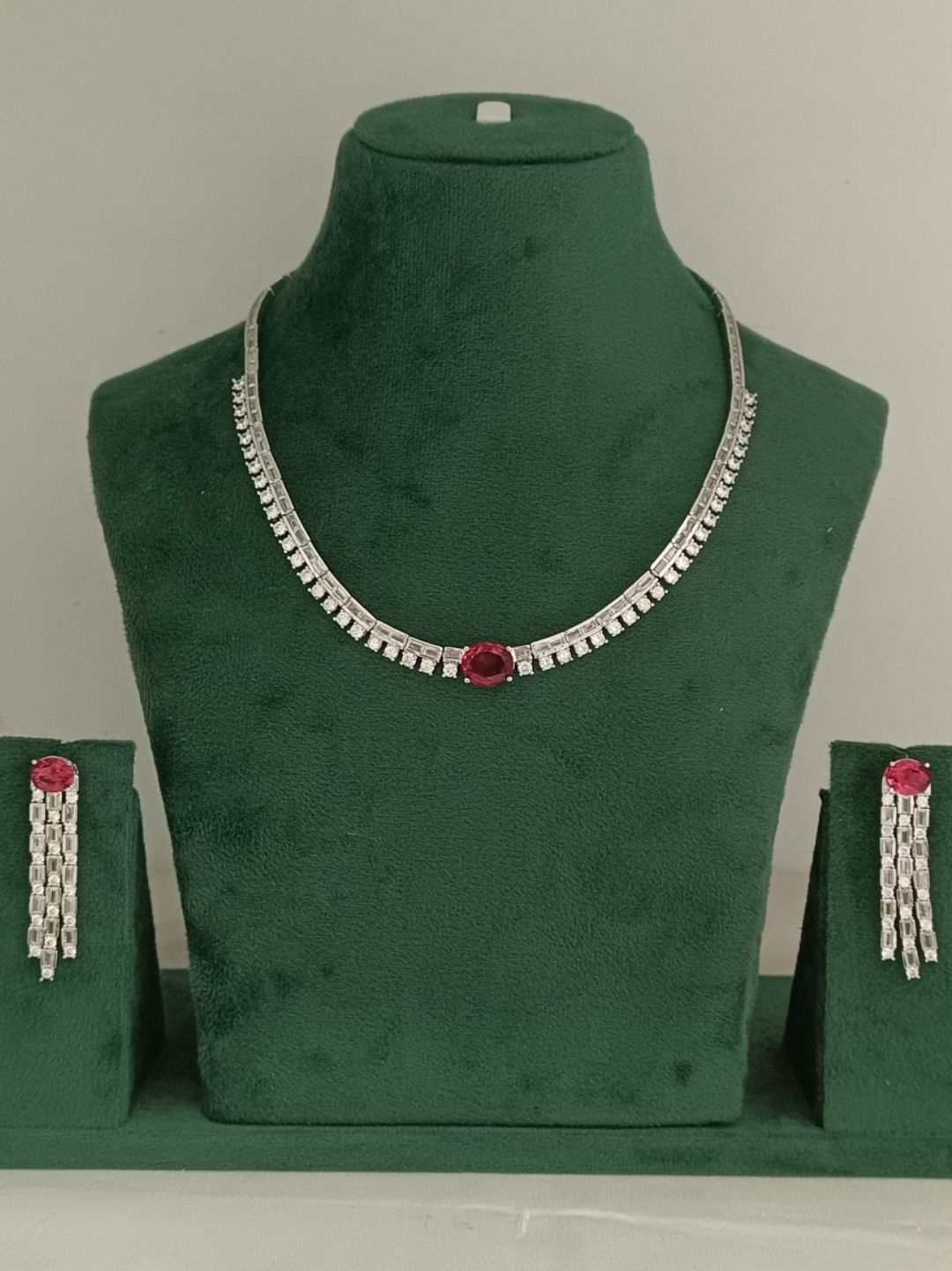 ruby necklace set
diamond finish necklace
cocktail jewellery set
party wear necklace for women
elegant ruby necklace
house of pranvi jewellery
statement necklace with ruby
minimal diamond necklace
evening wear jewellery set
modern necklace for parties