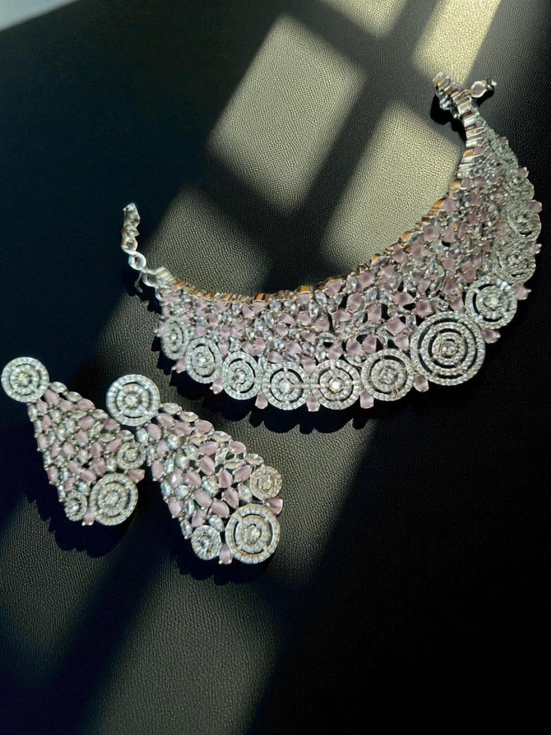 floral jewellery, choker jewellery set, luxury occasion wear, statement jewellery, wedding jewellery, contemporary ethnic wear, indian designer jewellery, festive ready, bridal accessory, handcrafted beauty, elegant jewellery