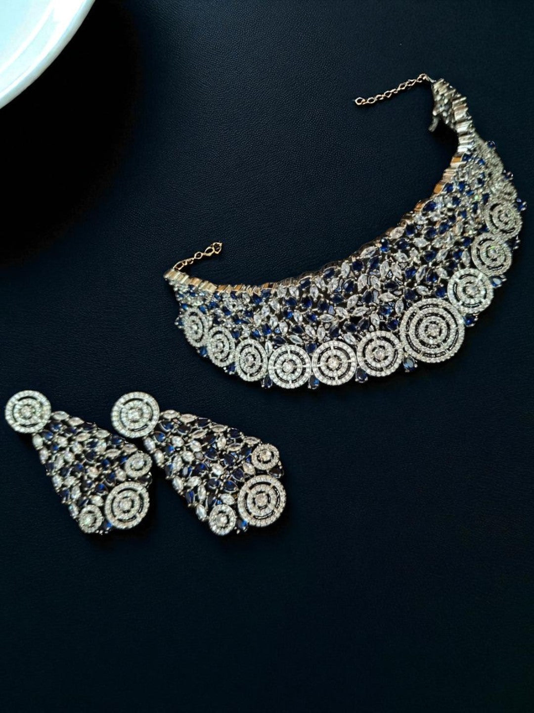 floral jewellery, choker jewellery set, luxury occasion wear, statement jewellery, wedding jewellery, contemporary ethnic wear, indian designer jewellery, festive ready, bridal accessory, handcrafted beauty, elegant jewellery