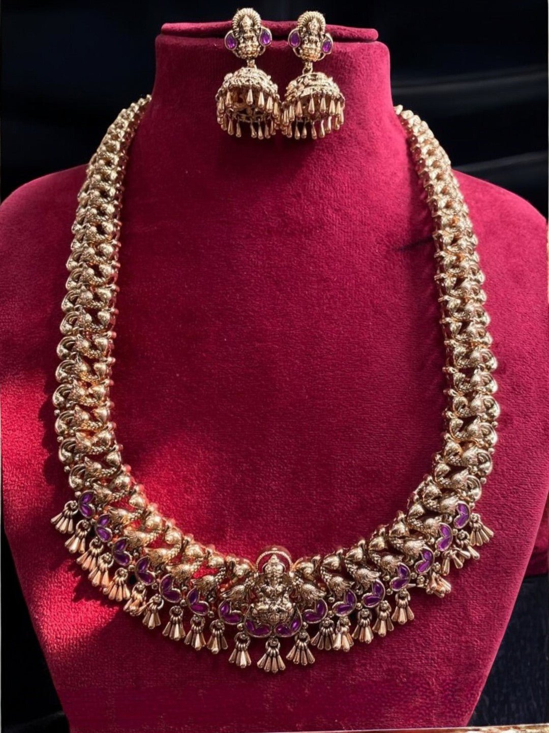 HERITAGE LAKSHMI PEACOCK JEWELLERY SET