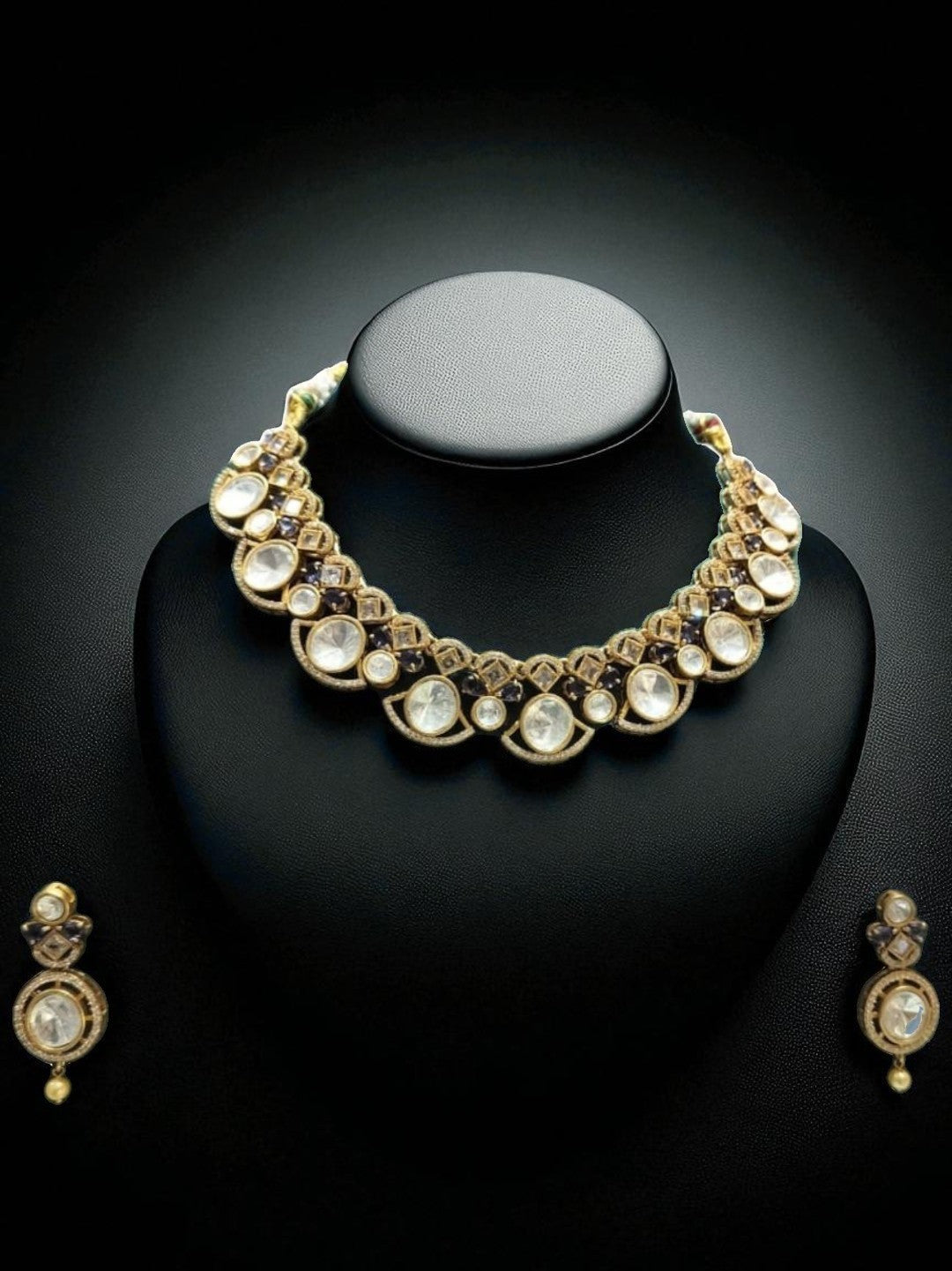 polki kundan jewellery, antique gold necklace, bridal jewellery set, traditional kundan set, reception jewellery, statement necklace set, uncut stone jewellery, indian heritage jewellery, wedding jewellery look, designer kundan jewellery, evening wear jewellery