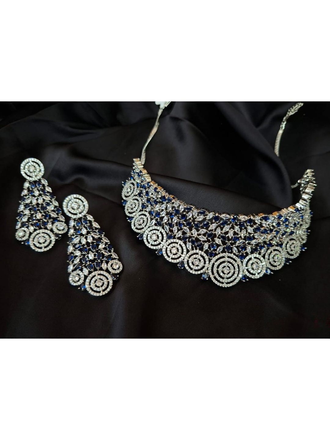 floral jewellery, choker jewellery set, luxury occasion wear, statement jewellery, wedding jewellery, contemporary ethnic wear, indian designer jewellery, festive ready, bridal accessory, handcrafted beauty, elegant jewellery
