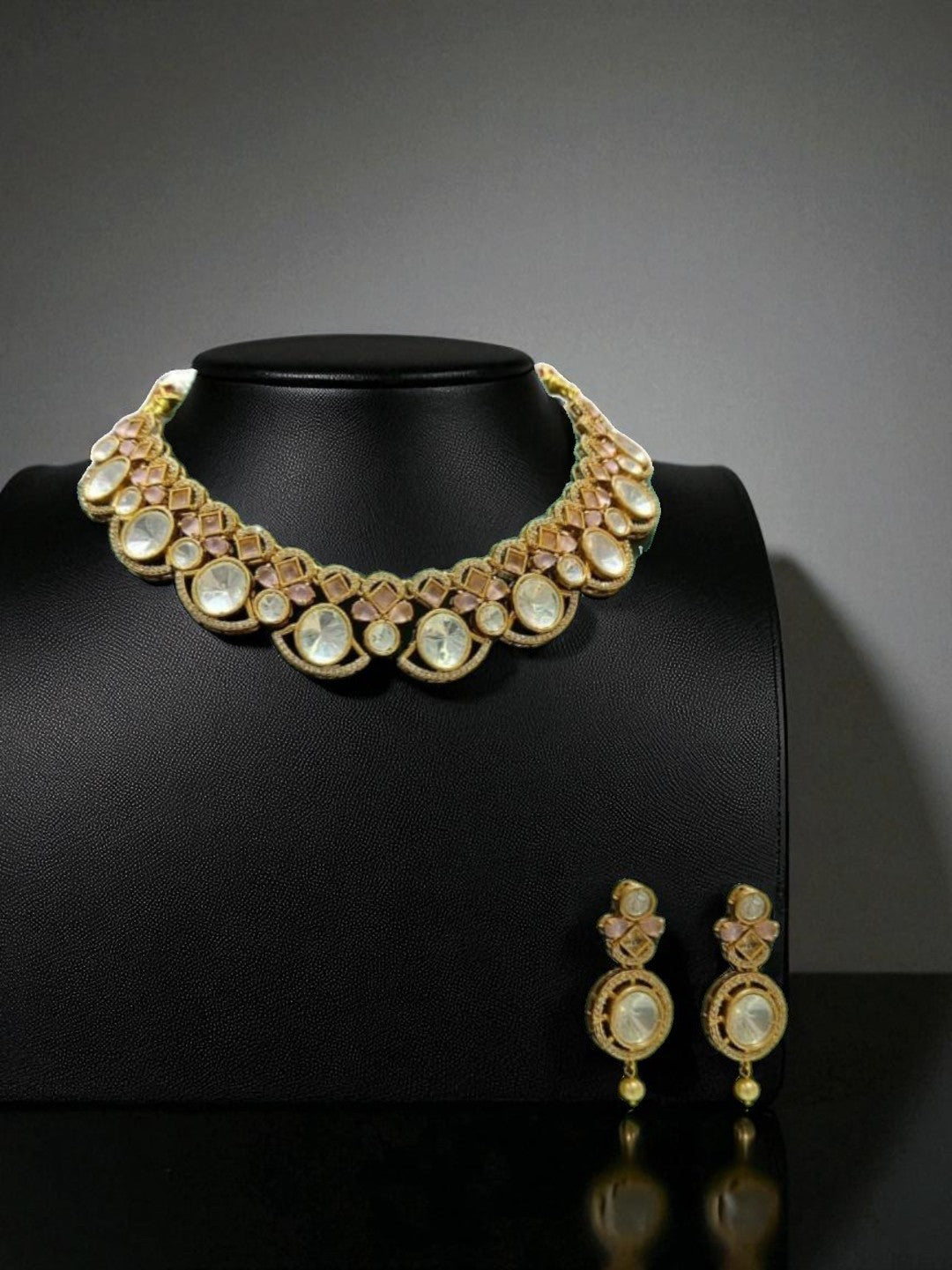 polki kundan jewellery, antique gold necklace, bridal jewellery set, traditional kundan set, reception jewellery, statement necklace set, uncut stone jewellery, indian heritage jewellery, wedding jewellery look, designer kundan jewellery, evening wear jewellery