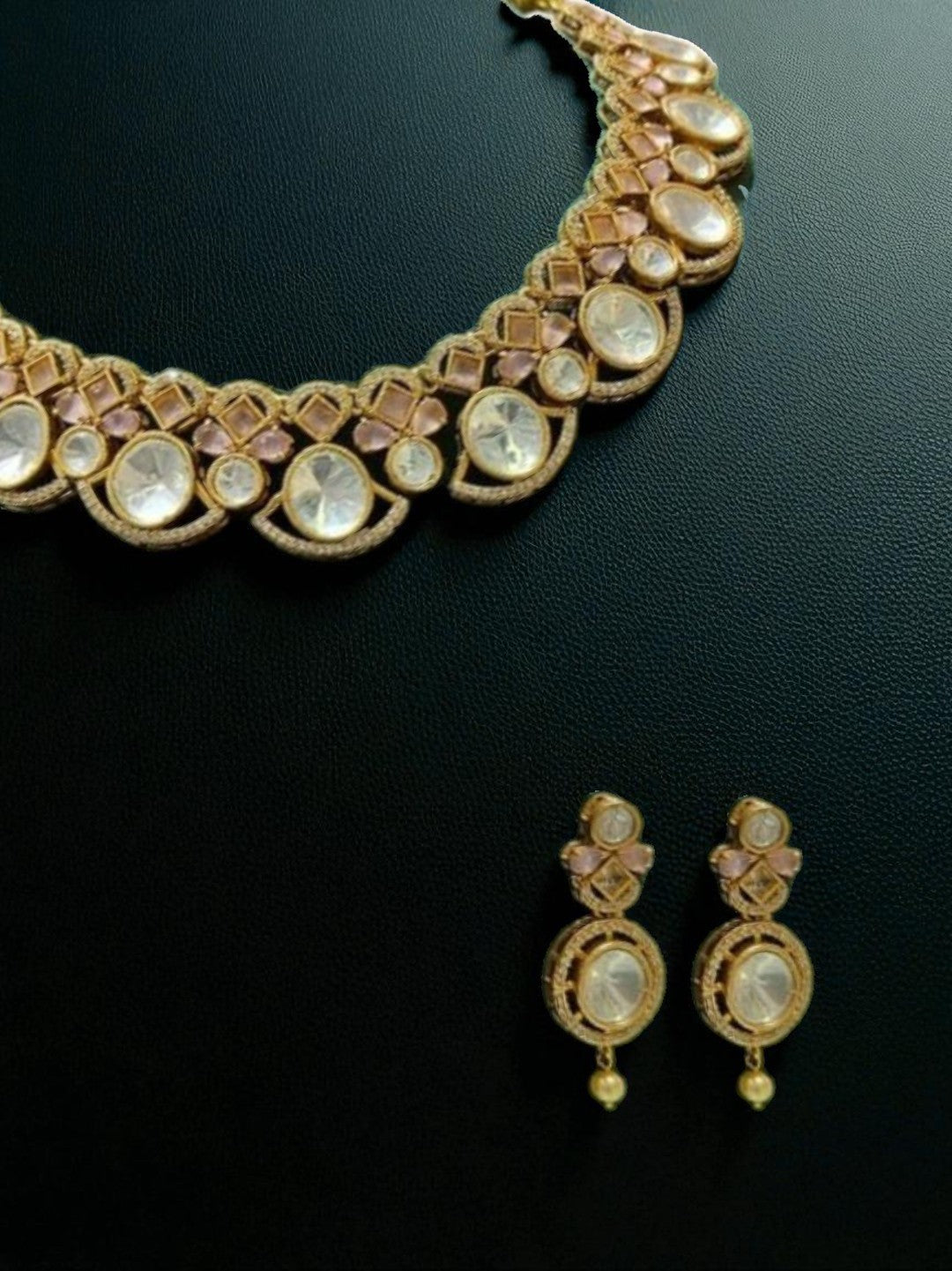 polki kundan jewellery, antique gold necklace, bridal jewellery set, traditional kundan set, reception jewellery, statement necklace set, uncut stone jewellery, indian heritage jewellery, wedding jewellery look, designer kundan jewellery, evening wear jewellery