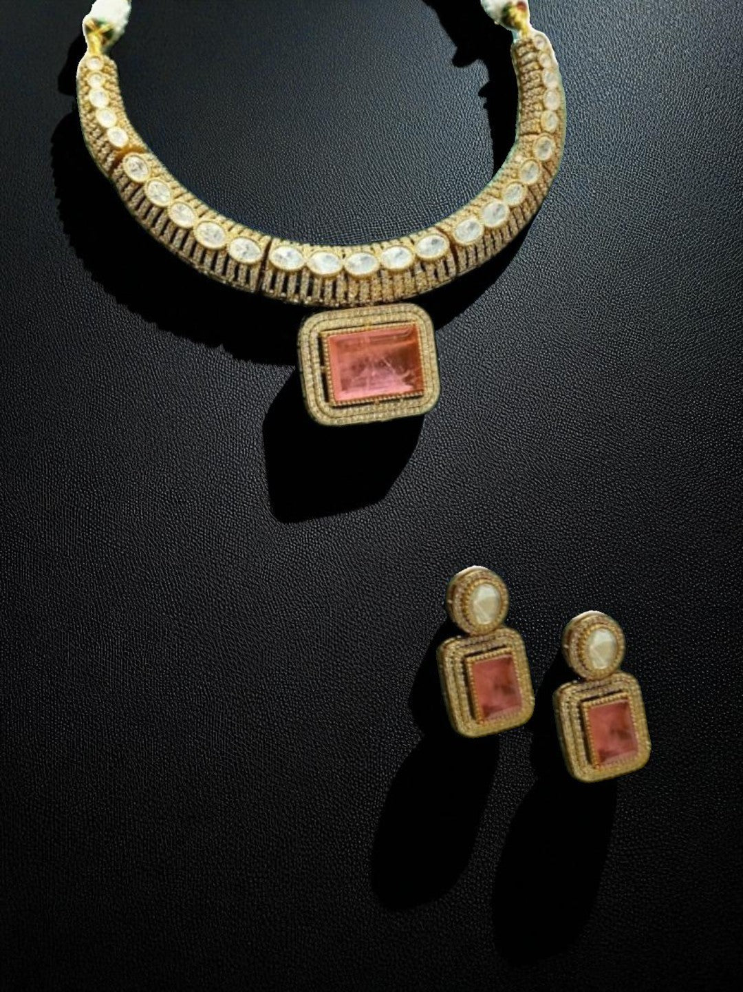 contemporary jewellery, luxury statement set, minimalist jewellery, bridal jewellery, geometric design jewellery, heritage inspired, evening wear accessory, modern traditional fusion, premium ethnic set, handcrafted jewellery, festive edit