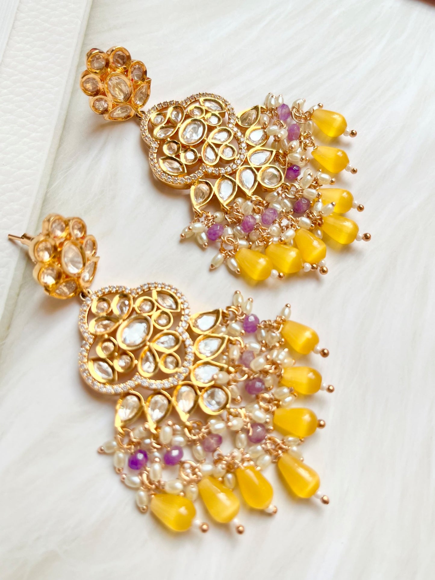 GAHANA MULTICOLOR KUNDAN CHANDBALI