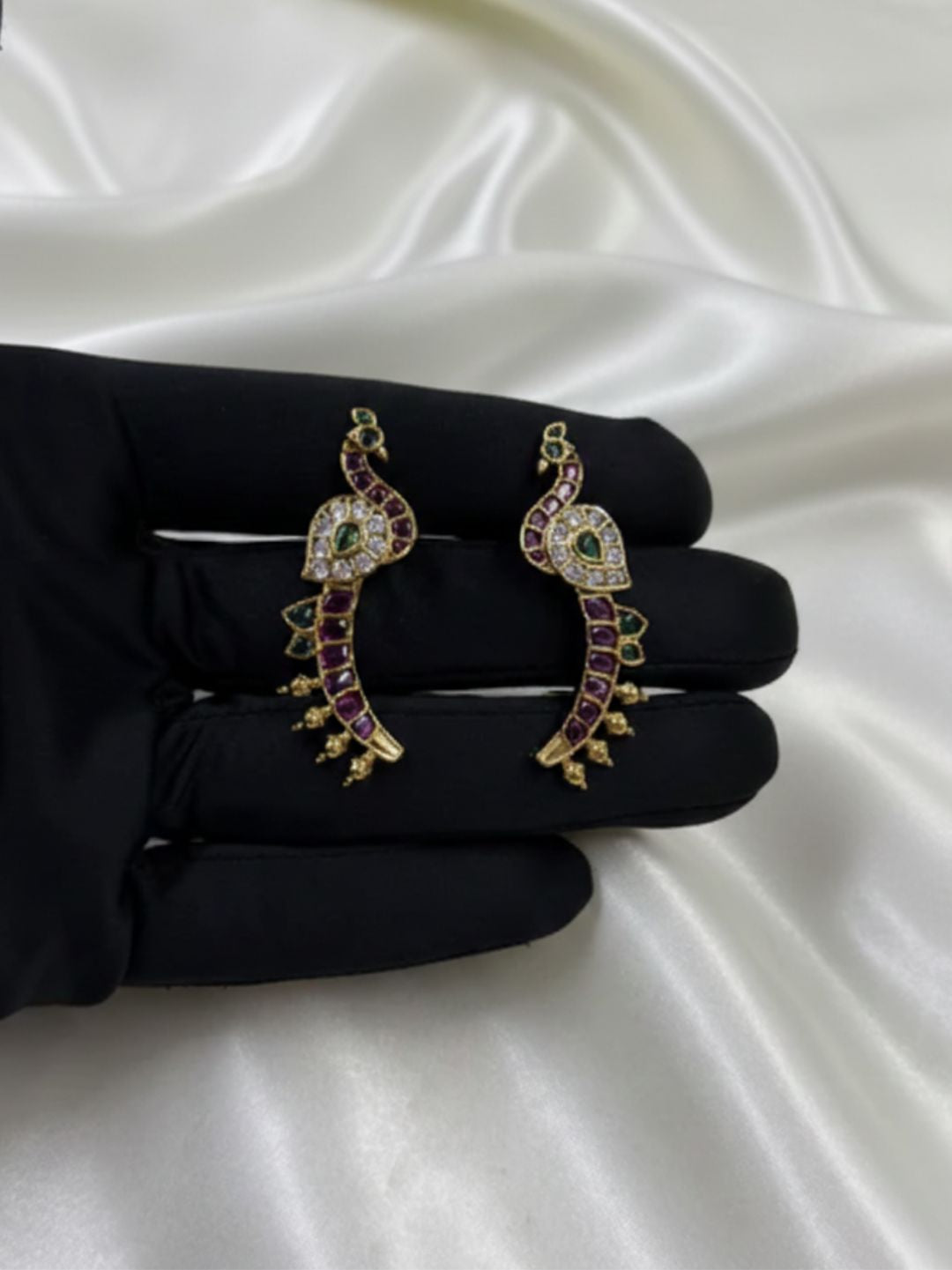ZAREEN VICTORIAN PEACOCK STUD EARRINGS