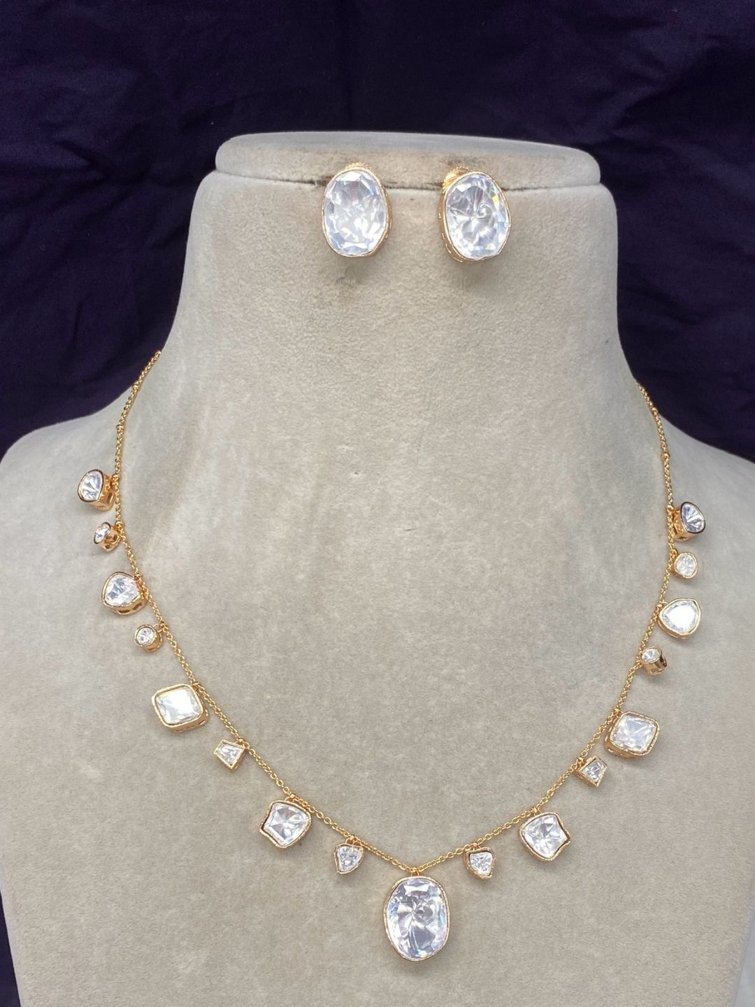 ELEGANT MOISSANITE MULTI-SHAPE PENDANT SET