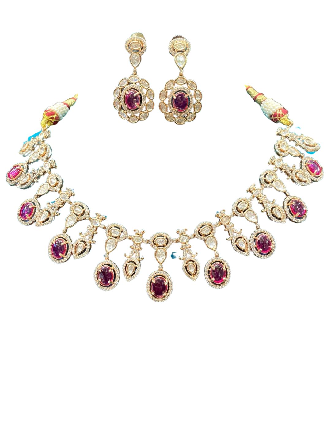RUBY KUNDAN JEWELLERY SET