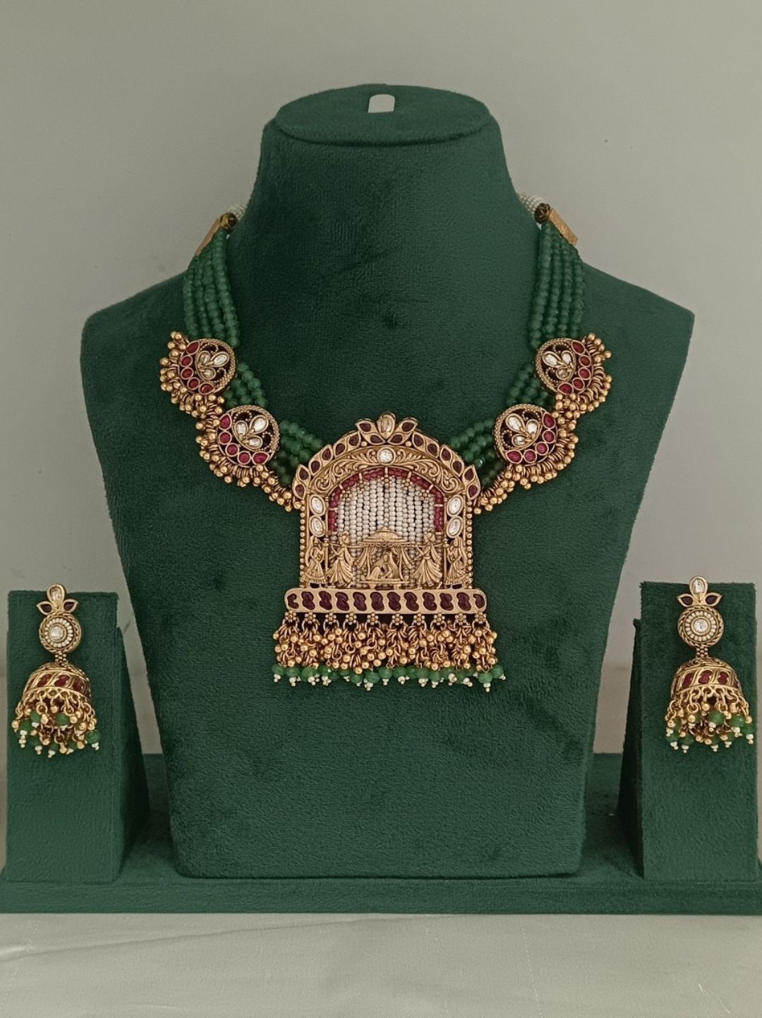 TARINI ANTIQUE RAJWADI JEWELLERY SET