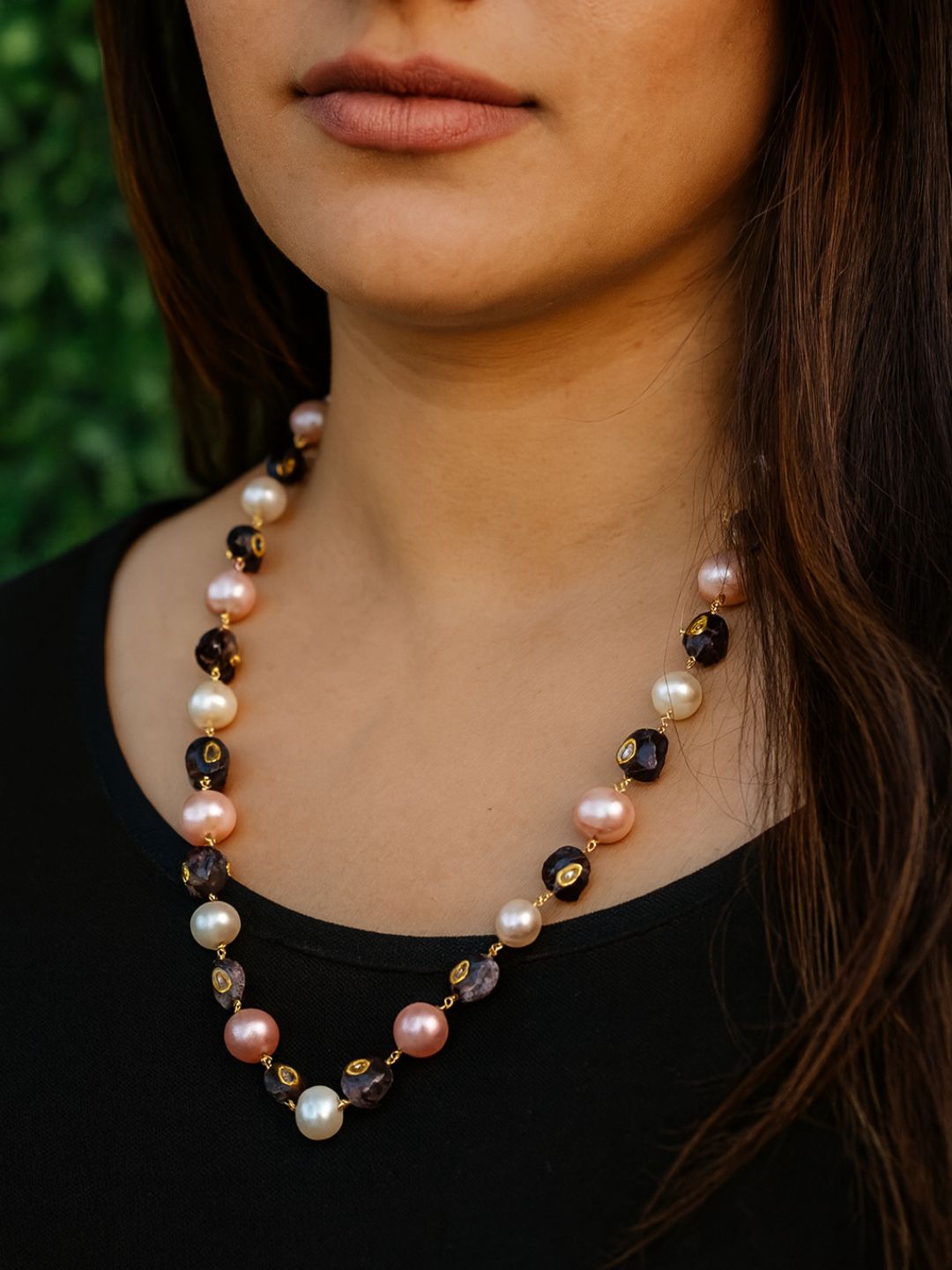ROYAL PEARL FUSION BEADED NECKLACE