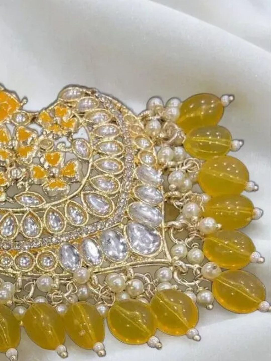 FARIDA YELLOW CHANDBALI