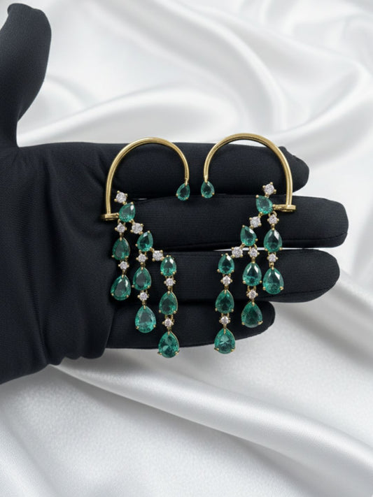 SERA DIAMOND DROP EAR CUFFS