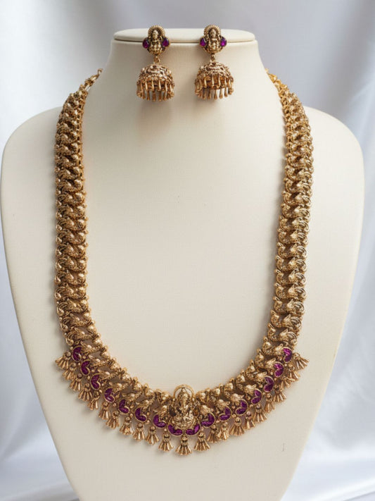 HERITAGE LAKSHMI PEACOCK JEWELLERY SET