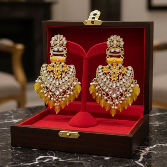 FARIDA YELLOW CHANDBALI