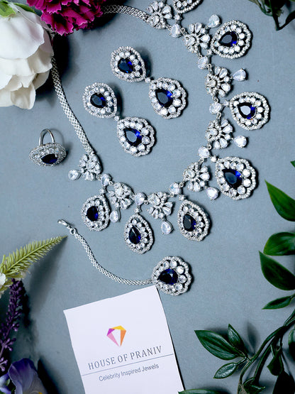 AMERICAN DIAMOND NECKLACE SET