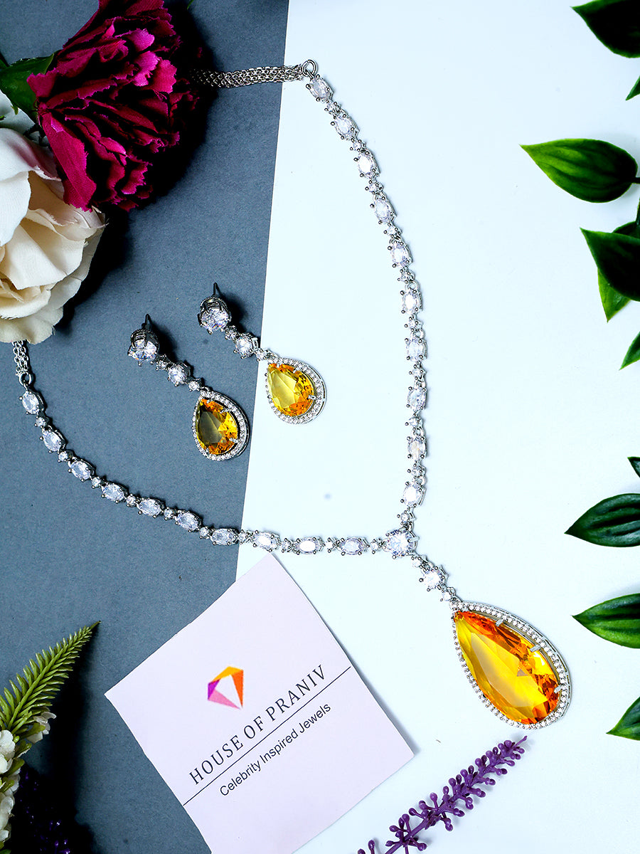 DIPIKA YELLOW ZIRCONIA JEWELLERY SET