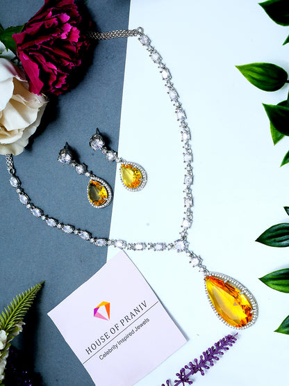 DIPIKA YELLOW ZIRCONIA JEWELLERY SET