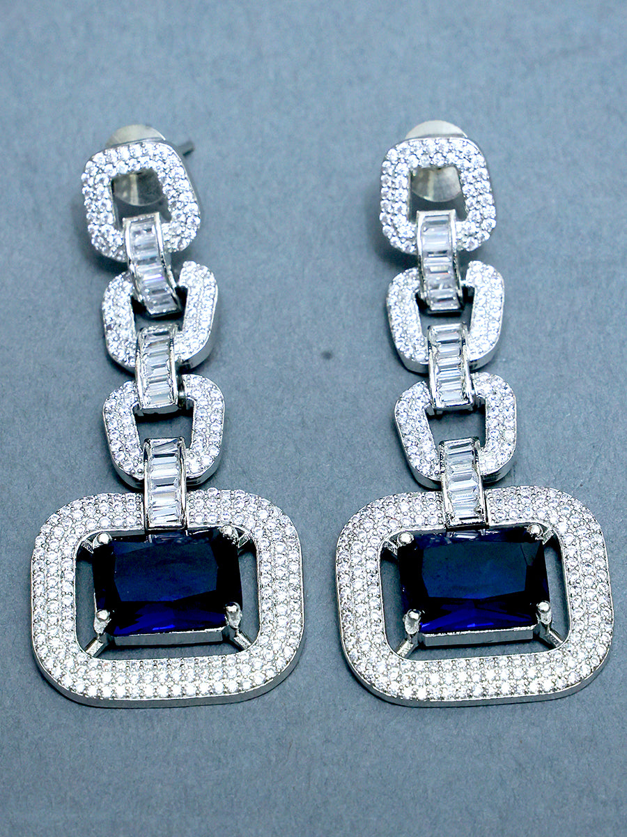 NAVY BLUE ZIRCONIA NECKLACE SET