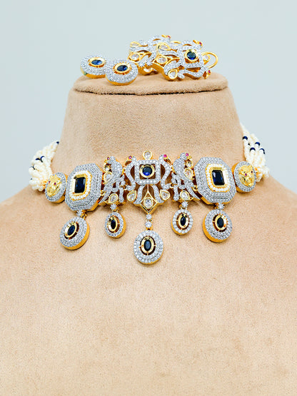 SABYASACHI INSPIRED SAPPHIRE CHOKER SET