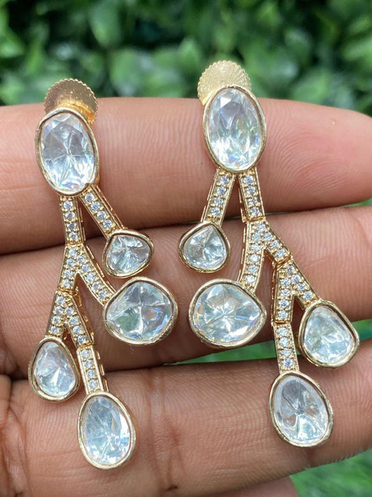 mirror earrings, polki jewellery, ring earrings, indian festive earrings, traditional kundan earrings, cocktail jewellery, wedding guest earrings, crystal earrings