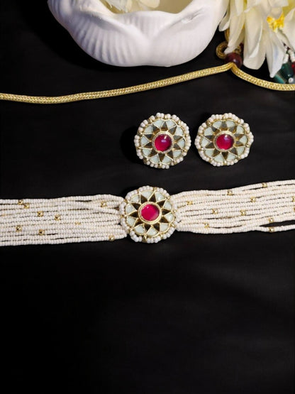 #HouseOfPranvi #NayraRubySet #KundanPearlChoker #RubyChokerDesign #IvoryPearlJewellery #TraditionalIndianJewels #HeritageInspired #StatementChoker #BridalJewellerySet #WeddingEditJewels #KundanEarringsSet #TimelessTreasure #EthnicLuxury #MinimalYetBold #IndianJewelleryLove


