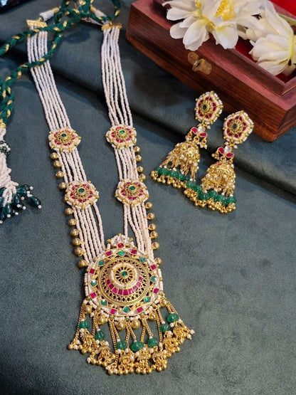 kundan, templejewellery, bridalset, emeraldbeads, traditionaljewellery, pearlnecklace, heritagecollection, festivejewellery, handcraftedjewellery, houseofpranvi