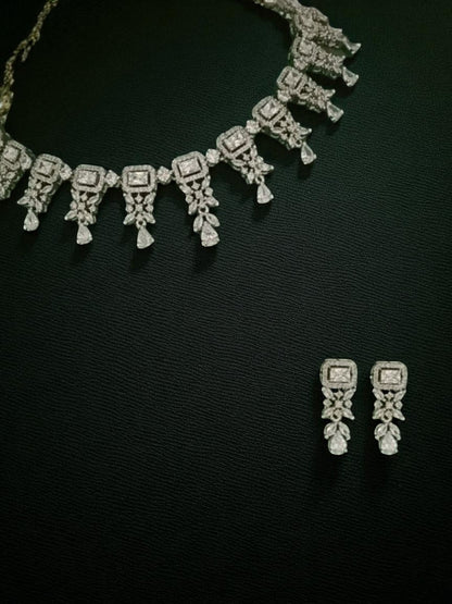 diamond choker necklace
bridal diamond necklace
luxury necklace set
statement diamond jewellery
wedding necklace for women
party wear choker set
house of pranvi necklace
exclusive jewellery set
sparkling necklace for bride
silver diamond finish necklace

