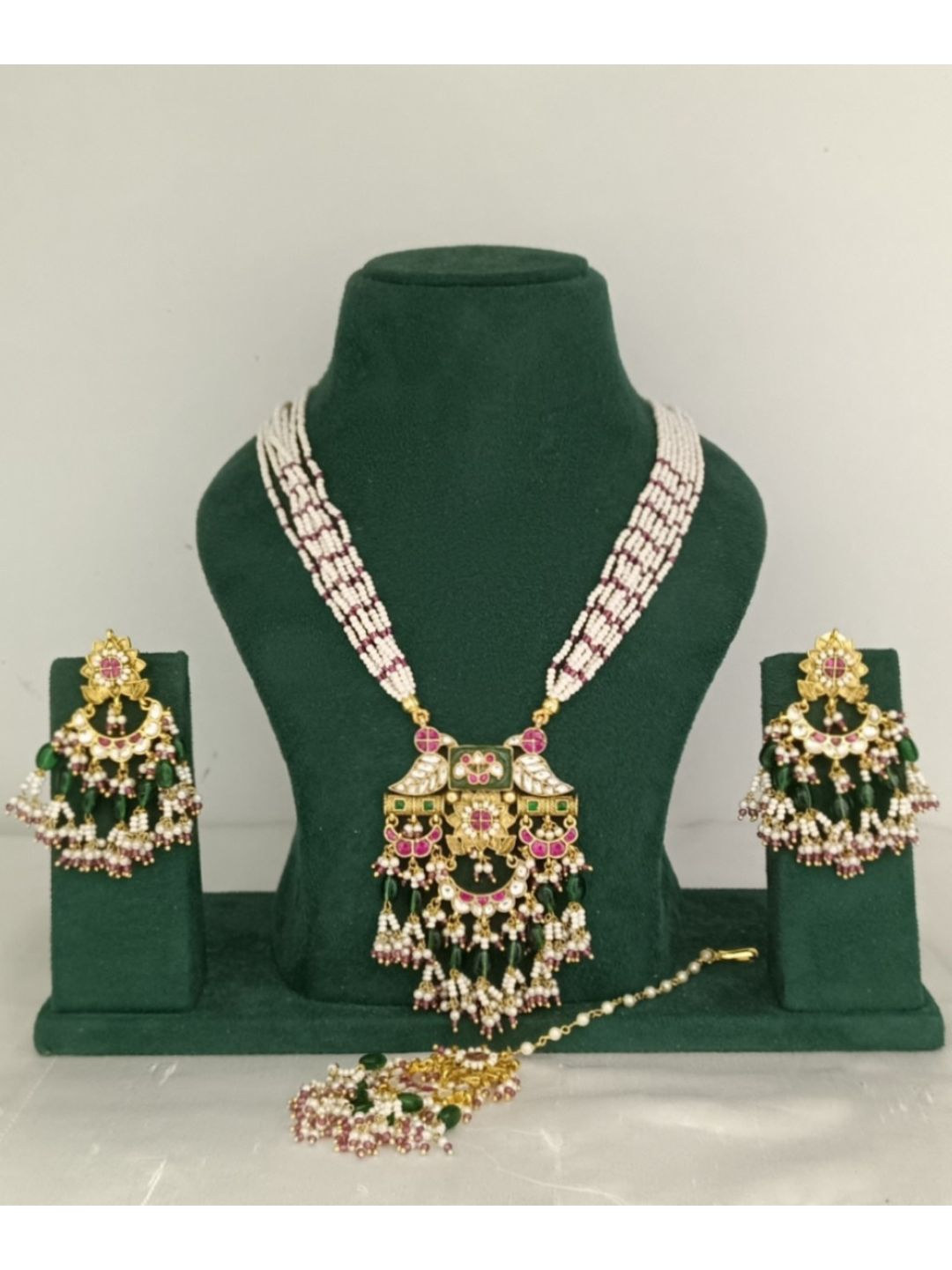festive jewellery, saree necklace set, lehenga jewellery, handcrafted traditional set, cultural jewellery, elegant bridal necklace, traditional gold finish jewellery