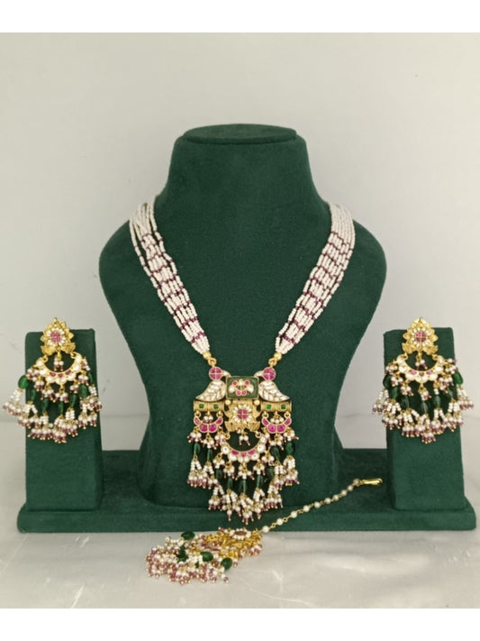 festive jewellery, saree necklace set, lehenga jewellery, handcrafted traditional set, cultural jewellery, elegant bridal necklace, traditional gold finish jewellery