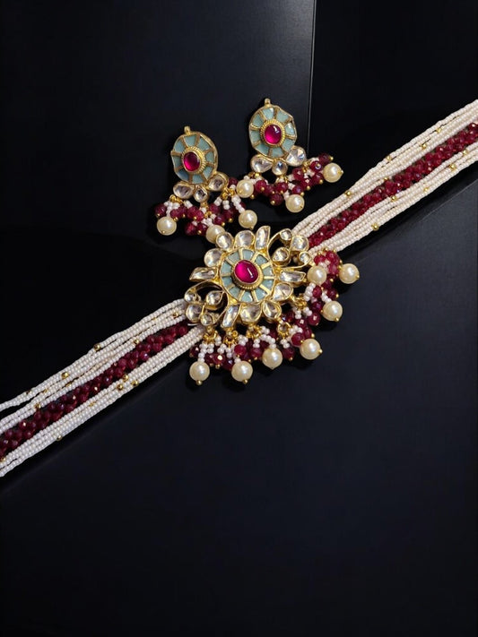 #HouseOfPranvi #KundanChoker #MintEnamelJewellery #RubyPearlSet #IndianBridalJewellery #HeritageJewellery #HandcraftedLuxury #TraditionalWithATwist #EthnicJewellerySet #FestiveJewels #PearlChokerSet #LuxuryIndianJewellery #StatementChoker #MadeInIndiaJewels #MinimalRoyalJewellery