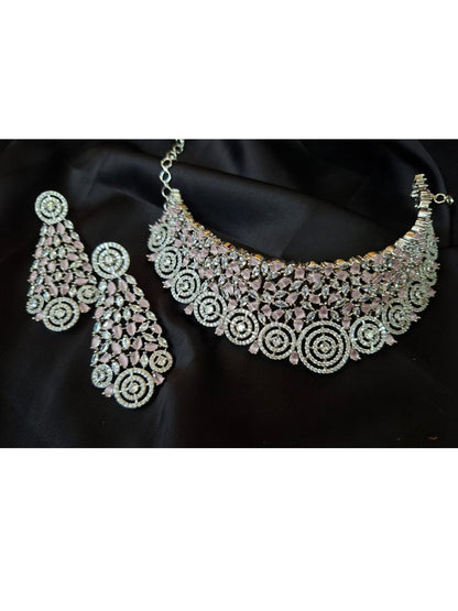 floral jewellery, choker jewellery set, luxury occasion wear, statement jewellery, wedding jewellery, contemporary ethnic wear, indian designer jewellery, festive ready, bridal accessory, handcrafted beauty, elegant jewellery