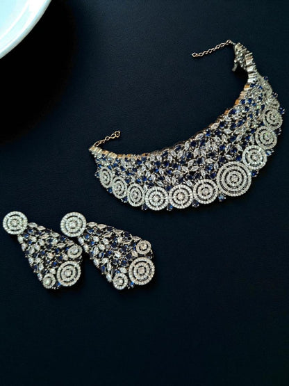 floral jewellery, choker jewellery set, luxury occasion wear, statement jewellery, wedding jewellery, contemporary ethnic wear, indian designer jewellery, festive ready, bridal accessory, handcrafted beauty, elegant jewellery