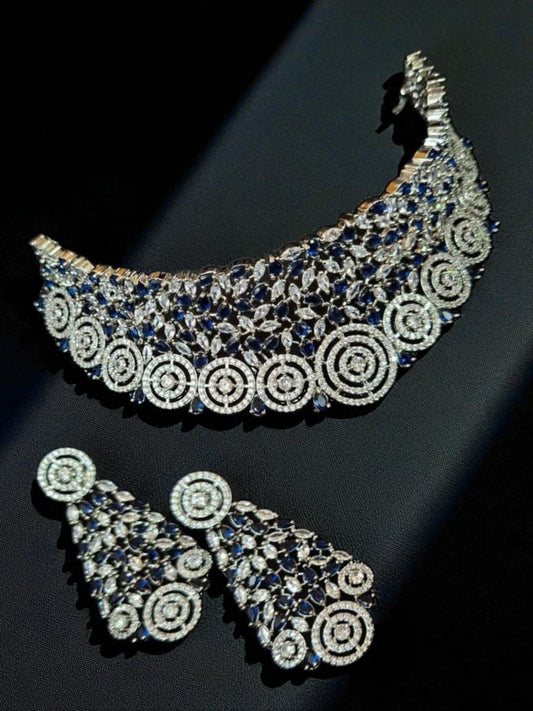 floral jewellery, choker jewellery set, luxury occasion wear, statement jewellery, wedding jewellery, contemporary ethnic wear, indian designer jewellery, festive ready, bridal accessory, handcrafted beauty, elegant jewellery