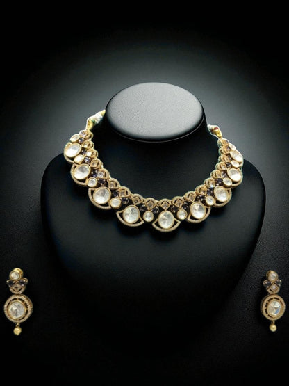 polki kundan jewellery, antique gold necklace, bridal jewellery set, traditional kundan set, reception jewellery, statement necklace set, uncut stone jewellery, indian heritage jewellery, wedding jewellery look, designer kundan jewellery, evening wear jewellery

