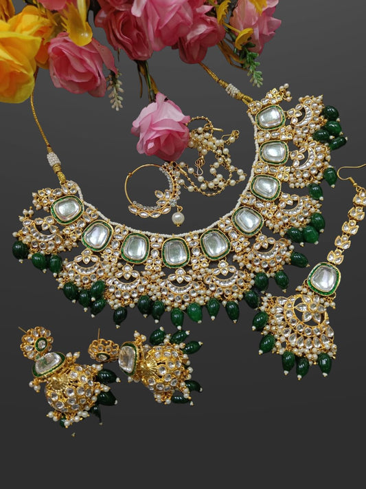 EMERALD KUNDAN SET