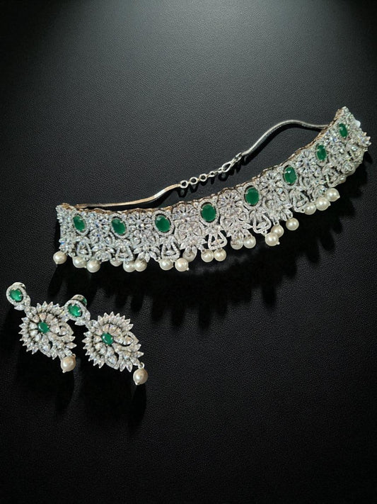 vintage inspired jewellery, traditional choker set, bridal jewellery, indian fashion jewellery, wedding accessories, high fashion jewellery, ceremonial wear, luxury heritage jewellery, ethnic statement piece, elegant ensemble