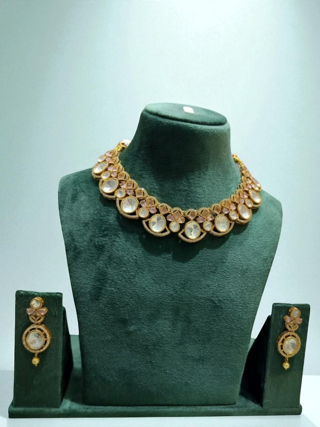 polki kundan jewellery, antique gold necklace, bridal jewellery set, traditional kundan set, reception jewellery, statement necklace set, uncut stone jewellery, indian heritage jewellery, wedding jewellery look, designer kundan jewellery, evening wear jewellery