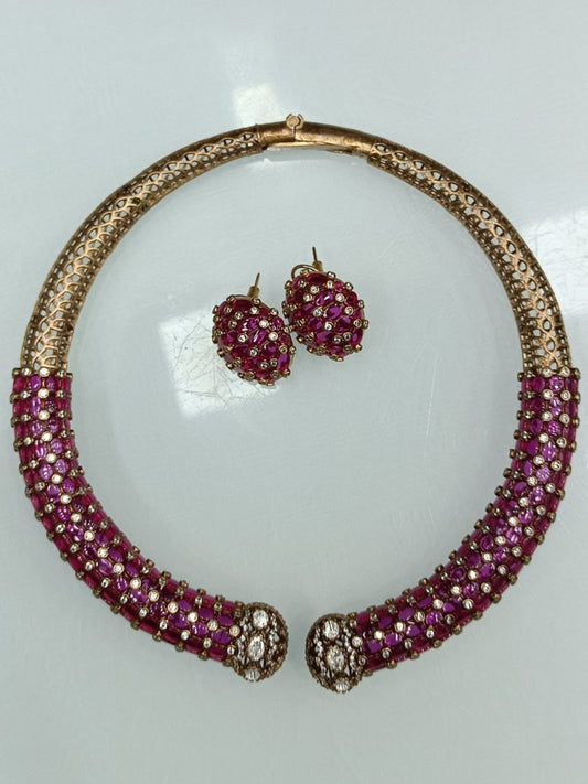 luxe, ethnic jewellery, designer piece, kundan work, festive ready, layered choker, heirloom style, elegant detailing

