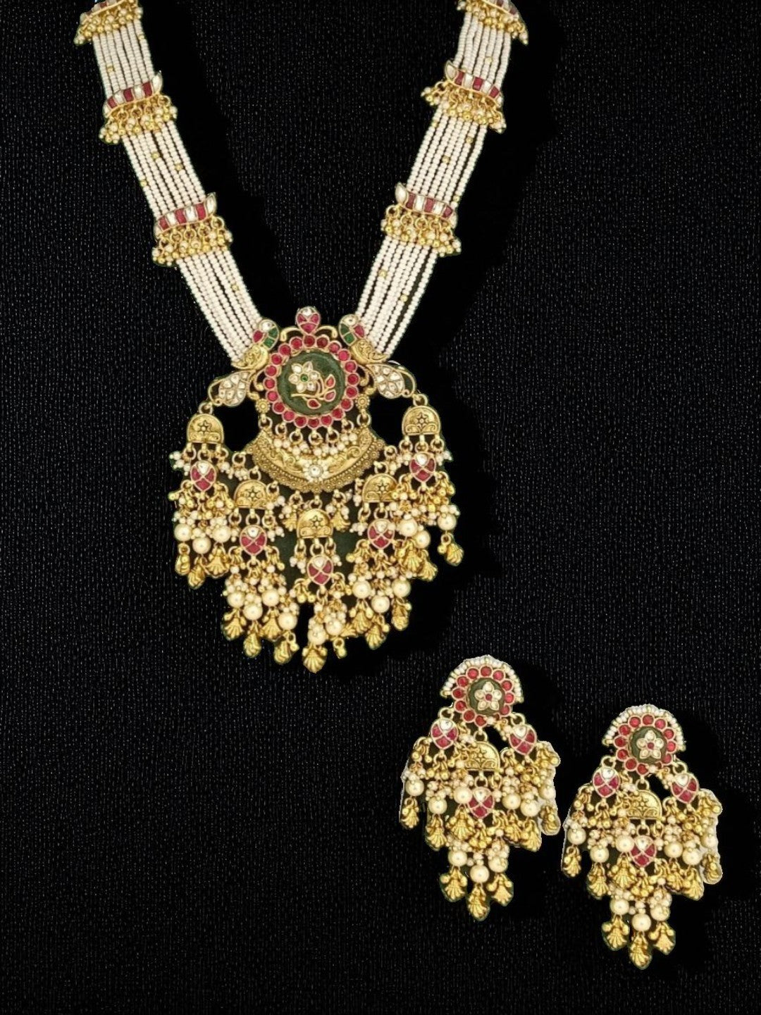 antique jewellery, bridal jewellery, traditional necklace, handcrafted set, south indian jewellery, festive wear jewellery, temple inspired jewellery, layered necklace set
