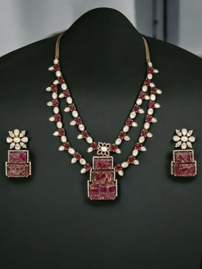 bridal jewellery, kundan necklace, wedding necklace set, amethyst jewellery, designer jewellery, Indian ethnic jewellery, traditional necklace set, festive jewellery, luxury fashion jewellery, statement necklace