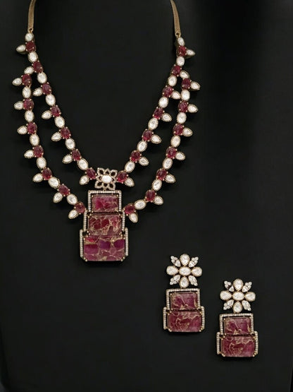 bridal jewellery, kundan necklace, wedding necklace set, amethyst jewellery, designer jewellery, Indian ethnic jewellery, traditional necklace set, festive jewellery, luxury fashion jewellery, statement necklace