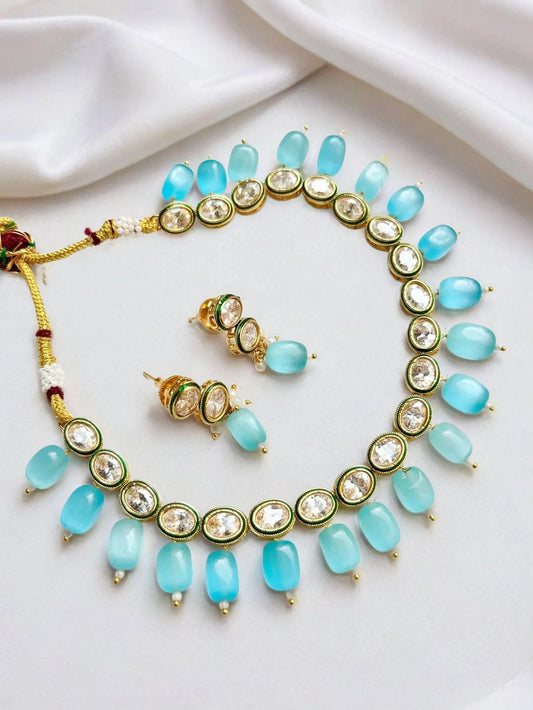 HALA SEA BLUE  NECKLACE SET