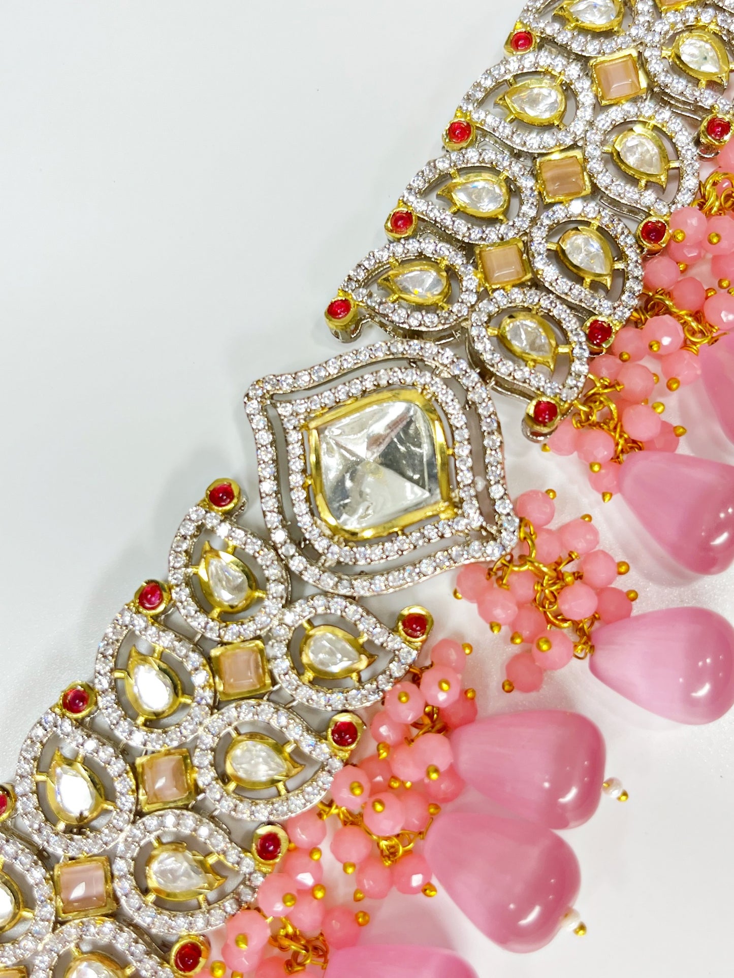 KAIRA PINK POLKI CHOKER SET