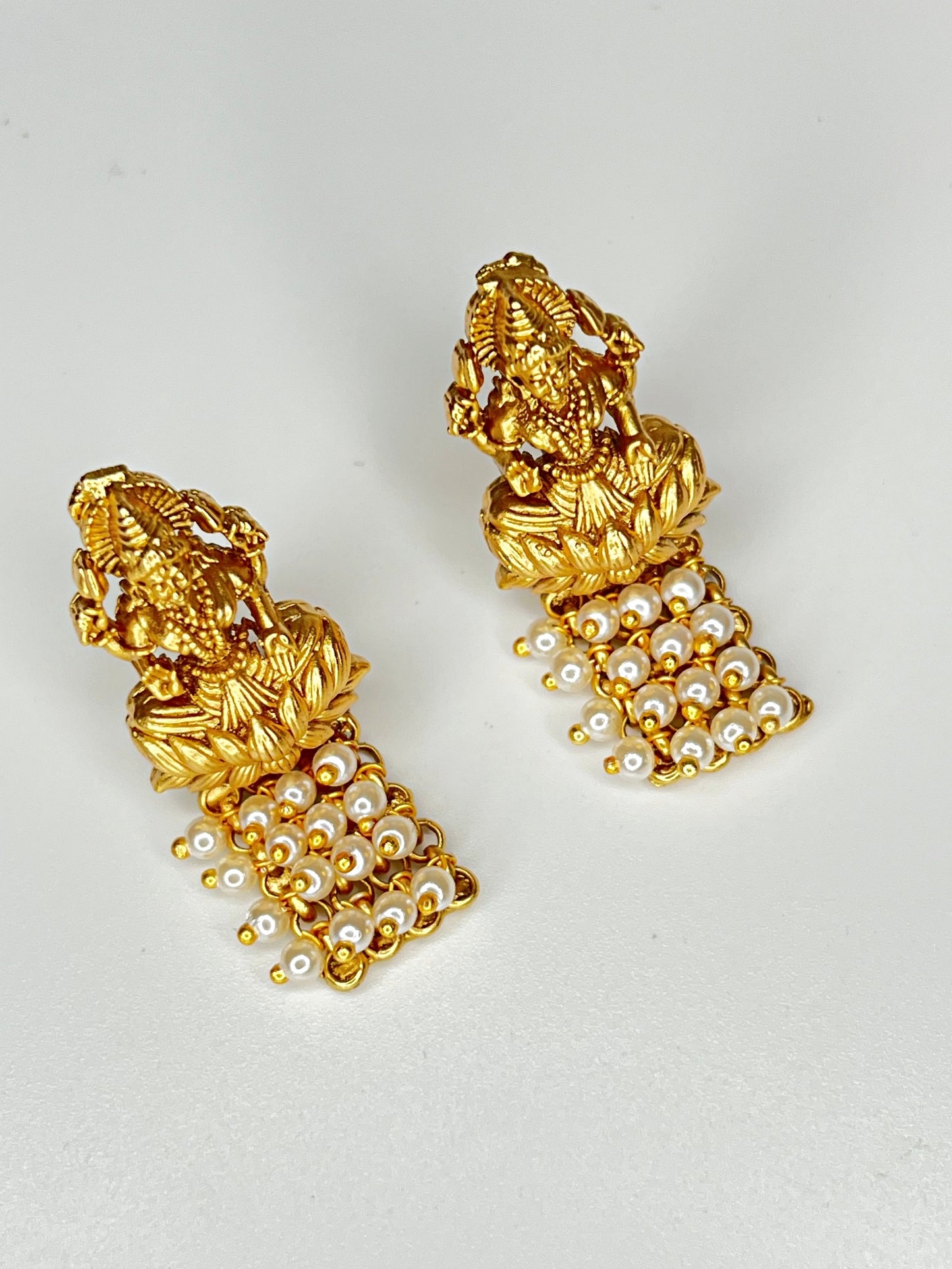 LAKSHMI WHITE PEARL TEMPLE JEWELLERY