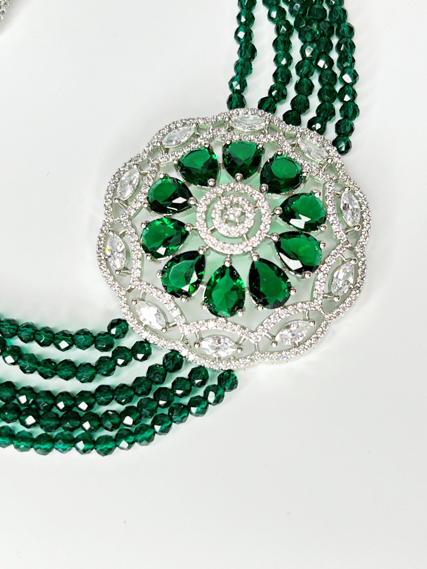 HANVIKA EMERALD ZIRCONIA CHOKER SET