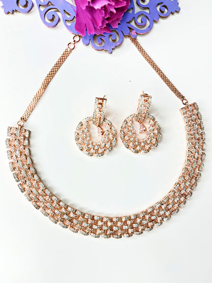 SIYA ROSE GOLD NECKLACE SET