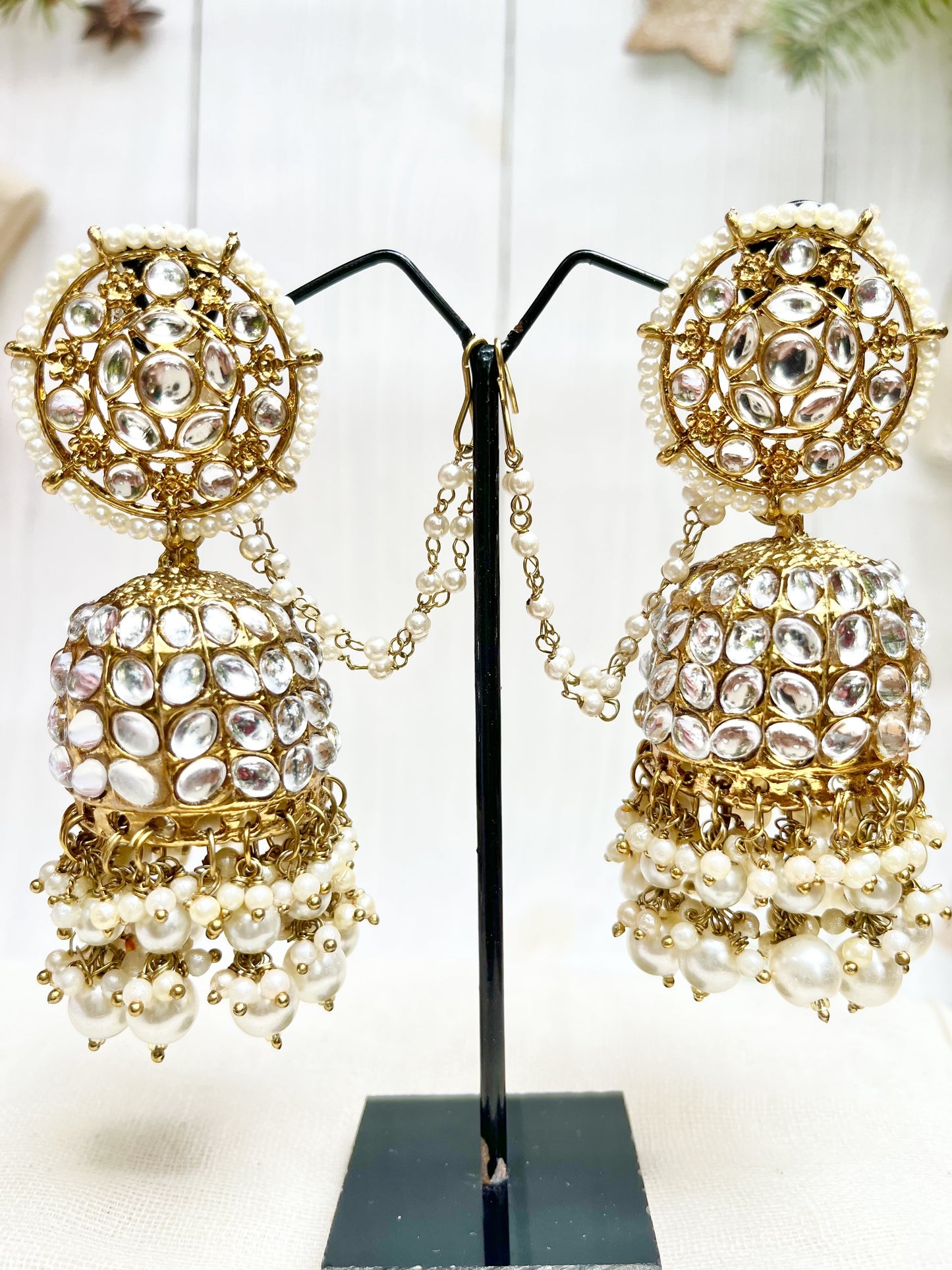 KUNDAN JHUMKA EARRINGS