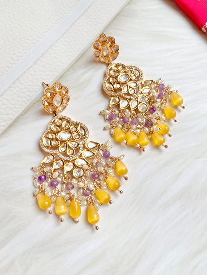 GAHANA MULTICOLOR KUNDAN CHANDBALI